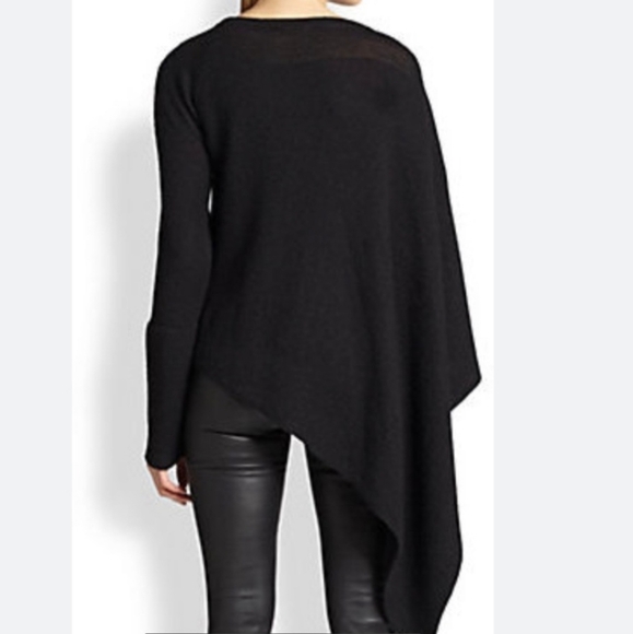 Helmut Lang Black Asymmetrical Poncho Sweater - Picture 3 of 5